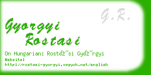 gyorgyi rostasi business card